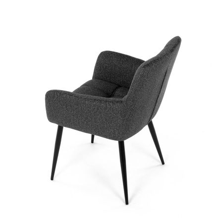 Moderní jídelní židle Autronic Židle jídelní, tmavě šedá látka, černý kov (DCH-P3146 GREY2) (17)