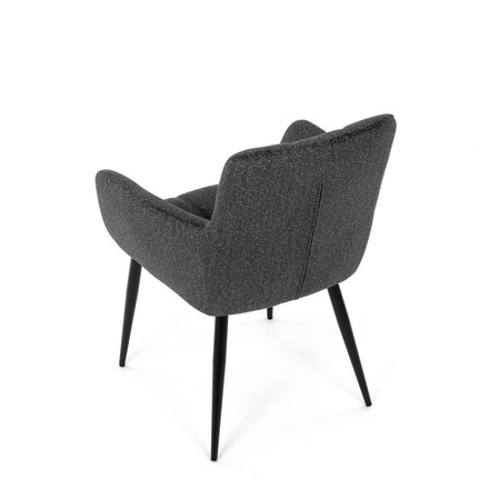 Moderní jídelní židle Autronic Židle jídelní, tmavě šedá látka, černý kov (DCH-P3146 GREY2) (18)