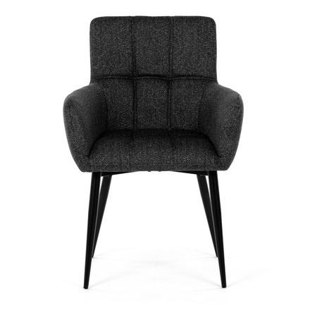 Moderní jídelní židle Autronic Židle jídelní, tmavě šedá látka, černý kov (DCH-P3146 GREY2) (1)