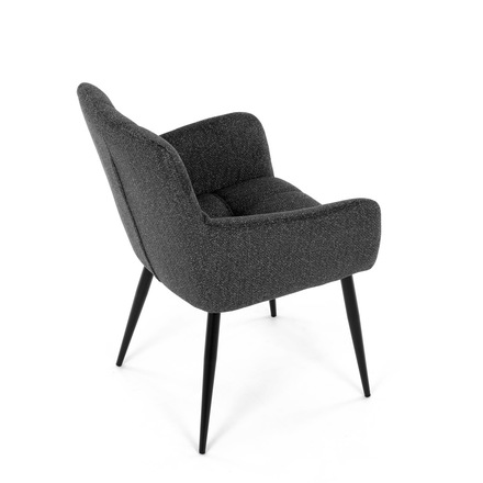 Moderní jídelní židle Autronic Židle jídelní, tmavě šedá látka, černý kov (DCH-P3146 GREY2) (21)