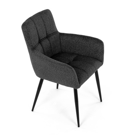 Moderní jídelní židle Autronic Židle jídelní, tmavě šedá látka, černý kov (DCH-P3146 GREY2) (23)