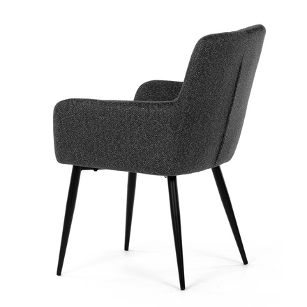 Moderní jídelní židle Autronic Židle jídelní, tmavě šedá látka, černý kov (DCH-P3146 GREY2) (5)