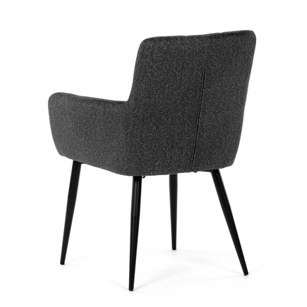 Moderní jídelní židle Autronic Židle jídelní, tmavě šedá látka, černý kov (DCH-P3146 GREY2) (6)