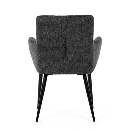 Moderní jídelní židle Autronic Židle jídelní, tmavě šedá látka, černý kov (DCH-P3146 GREY2) (7)