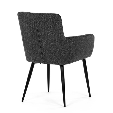 Moderní jídelní židle Autronic Židle jídelní, tmavě šedá látka, černý kov (DCH-P3146 GREY2) (8)