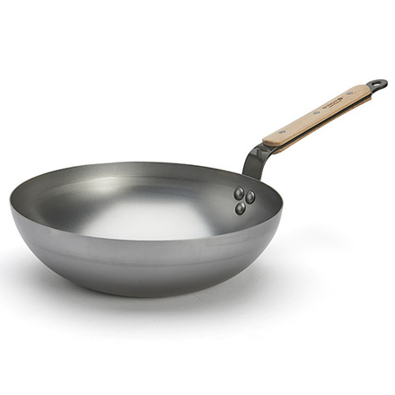 WOK pánev de Buyer 5717.28 WOK, MINERAL B BOIS, 28 cm