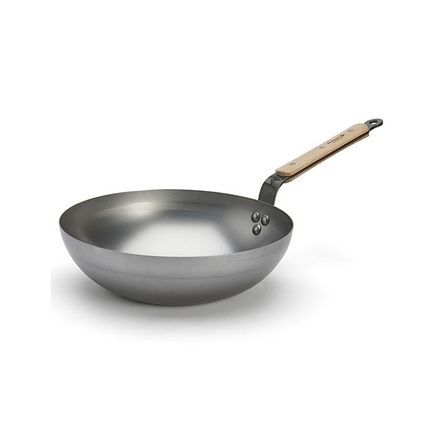 WOK pánev de Buyer 5717.28 WOK, MINERAL B BOIS, 28 cm
