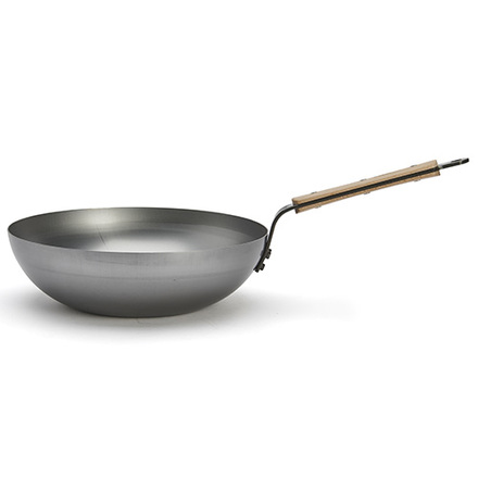 WOK pánev de Buyer 5717.28 WOK, MINERAL B BOIS, 28 cm (1)
