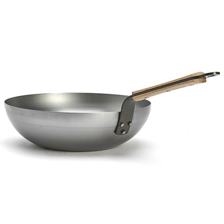 WOK pánev de Buyer 5717.28 WOK, MINERAL B BOIS, 28 cm (2)
