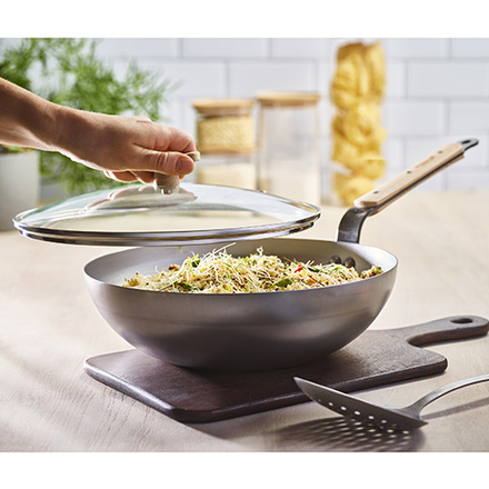 WOK pánev de Buyer 5717.28 WOK, MINERAL B BOIS, 28 cm (3)