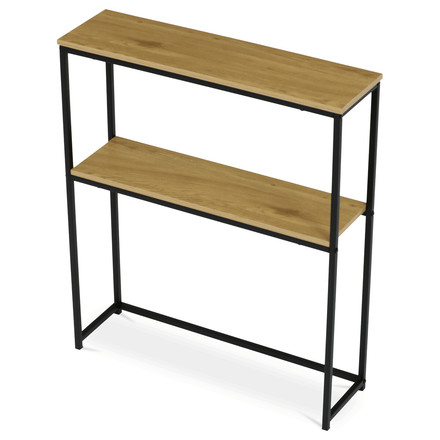 Konzolový stolek Autronic Konzolový stolek s policí, 70x20x82 cm, dekor dikový dub (CT-G1082 OAK) (4)