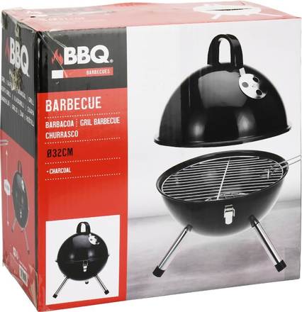 Přenosný gril na dřevěné uhlí BBQ KO-C83000470 Přenosný gril na dřevěné uhlí smalt 30 cm (4)