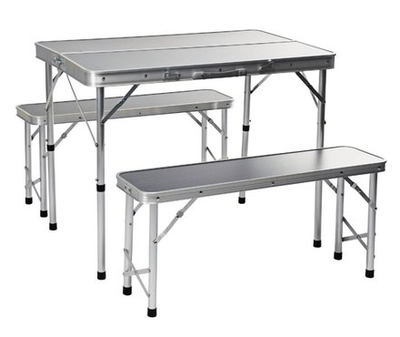 Kempingový nábytek Redcliffs KO-CM4100110 Kempingový nábytek skládací stůl + 2 lavice (2)