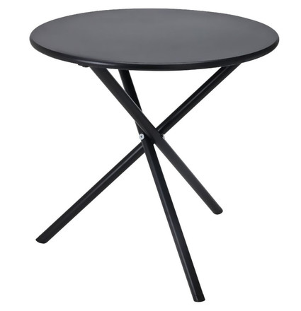 Zahradní stůl Ambiance KO-X59000100kulatý kovový 48 x 48 cm černá