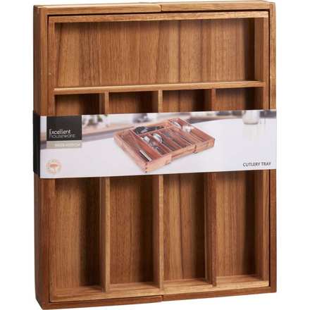 Příborník Excellent KO-BA2100040 Příborník rozkládací z akátového dřeva 28-45 x 34 cm (2)