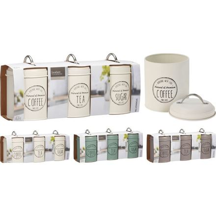 Dóza na potraviny Excellent KO-C80653730seda Dóza na potraviny kávu, čaj a cukr sada 3 ks šedá (3)