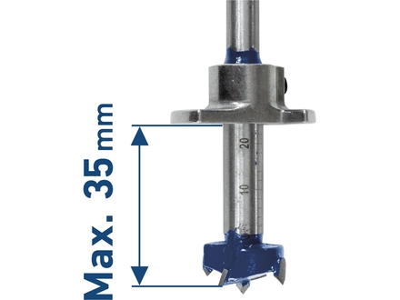 Frézy-sukovníky Extol Craft 902003 frézy-sukovníky, do dřeva s hloubk. dorazem, sada 5ks,, ⌀15-20-25-30-35mm, s SK plátky (3)
