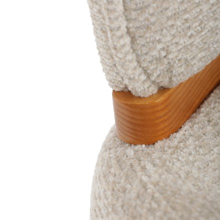 Moderní jídelní židle Autronic Židle jídelní, béžová látka, 360° vratný mechanismus, masiv jasan (DCH-D1348 CRM2) (27)