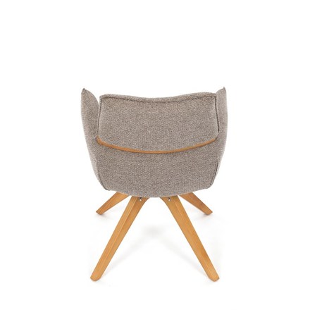 Moderní jídelní židle Autronic Židle jídelní, lanýžová látka, 360° vratný mechanismus, masiv jasan (DCH-D1348 LAN2) (19)