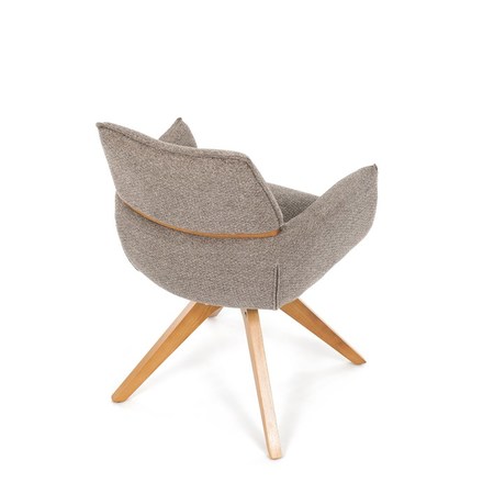 Moderní jídelní židle Autronic Židle jídelní, lanýžová látka, 360° vratný mechanismus, masiv jasan (DCH-D1348 LAN2) (20)