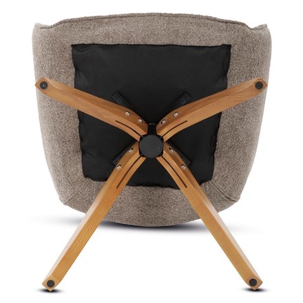 Moderní jídelní židle Autronic Židle jídelní, lanýžová látka, 360° vratný mechanismus, masiv jasan (DCH-D1348 LAN2) (29)