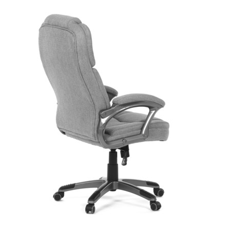 Kancelářské křeslo Autronic Křeslo kancelářské, šedá látka, šedý plastový kříž, kolečka na tvrdé povrchy (KA-C715 GREY2) (10)