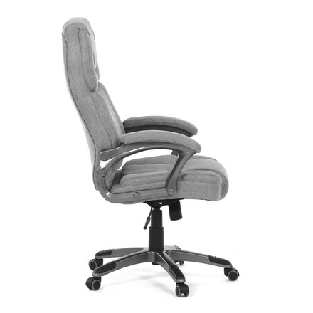 Kancelářské křeslo Autronic Křeslo kancelářské, šedá látka, šedý plastový kříž, kolečka na tvrdé povrchy (KA-C715 GREY2) (11)