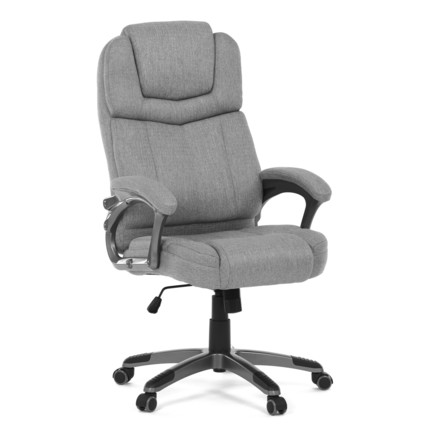Kancelářské křeslo Autronic Křeslo kancelářské, šedá látka, šedý plastový kříž, kolečka na tvrdé povrchy (KA-C715 GREY2) (13)