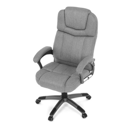 Kancelářské křeslo Autronic Křeslo kancelářské, šedá látka, šedý plastový kříž, kolečka na tvrdé povrchy (KA-C715 GREY2) (15)