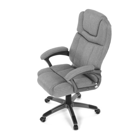 Kancelářské křeslo Autronic Křeslo kancelářské, šedá látka, šedý plastový kříž, kolečka na tvrdé povrchy (KA-C715 GREY2) (16)