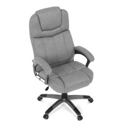 Kancelářské křeslo Autronic Křeslo kancelářské, šedá látka, šedý plastový kříž, kolečka na tvrdé povrchy (KA-C715 GREY2) (25)