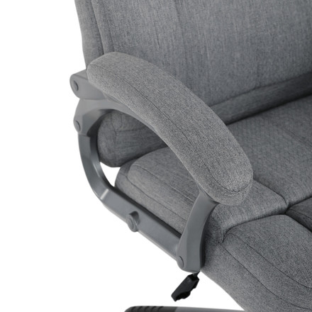 Kancelářské křeslo Autronic Křeslo kancelářské, šedá látka, šedý plastový kříž, kolečka na tvrdé povrchy (KA-C715 GREY2) (27)