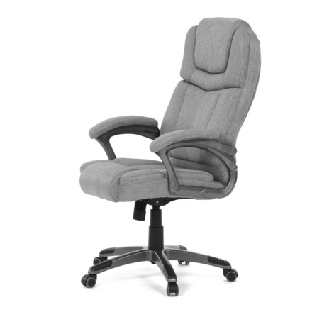 Kancelářské křeslo Autronic Křeslo kancelářské, šedá látka, šedý plastový kříž, kolečka na tvrdé povrchy (KA-C715 GREY2) (4)