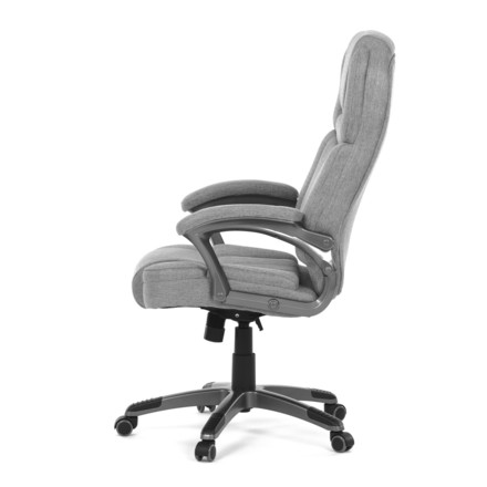 Kancelářské křeslo Autronic Křeslo kancelářské, šedá látka, šedý plastový kříž, kolečka na tvrdé povrchy (KA-C715 GREY2) (5)