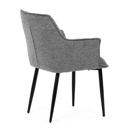 Moderní jídelní židle Autronic Židle jídelní, šedá vodoodpudivá látka, černý matný lak, kovové nohy (DCH-J2139 GREY2) (9)