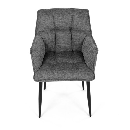 Moderní jídelní židle Autronic Židle jídelní, šedá vodoodpudivá látka, černý matný lak, kovové nohy (DCH-J2139 GREY2) (13)