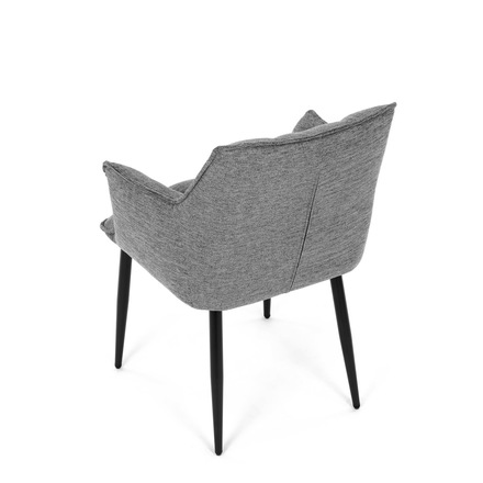 Moderní jídelní židle Autronic Židle jídelní, šedá vodoodpudivá látka, černý matný lak, kovové nohy (DCH-J2139 GREY2) (18)