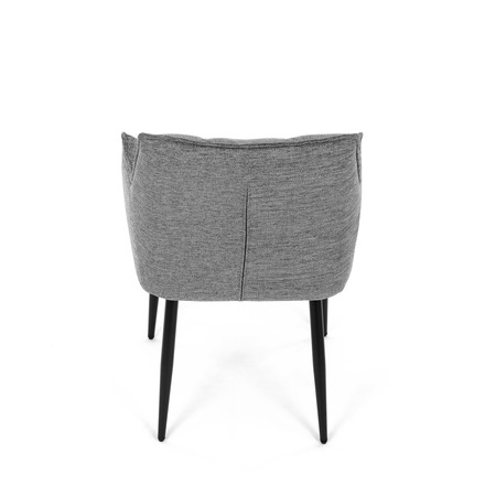 Moderní jídelní židle Autronic Židle jídelní, šedá vodoodpudivá látka, černý matný lak, kovové nohy (DCH-J2139 GREY2) (19)