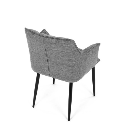 Moderní jídelní židle Autronic Židle jídelní, šedá vodoodpudivá látka, černý matný lak, kovové nohy (DCH-J2139 GREY2) (20)