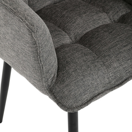 Moderní jídelní židle Autronic Židle jídelní, šedá vodoodpudivá látka, černý matný lak, kovové nohy (DCH-J2139 GREY2) (26)