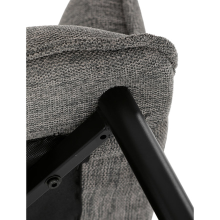 Moderní jídelní židle Autronic Židle jídelní, šedá vodoodpudivá látka, černý matný lak, kovové nohy (DCH-J2139 GREY2) (28)