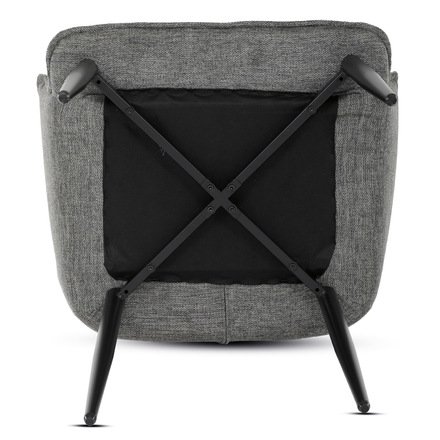Moderní jídelní židle Autronic Židle jídelní, šedá vodoodpudivá látka, černý matný lak, kovové nohy (DCH-J2139 GREY2) (29)