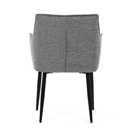 Moderní jídelní židle Autronic Židle jídelní, šedá vodoodpudivá látka, černý matný lak, kovové nohy (DCH-J2139 GREY2) (7)