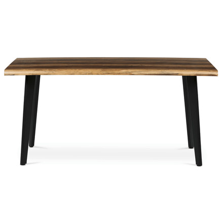 Moderní jídelní stůl Autronic Stůl jídelní, 160x90x75 cm, MDF deska, dekor staré dřevo, kov, černý lak (HT-F4416 OLW) (2)
