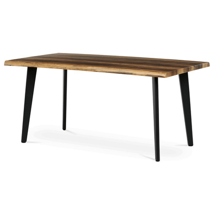 Moderní jídelní stůl Autronic Stůl jídelní, 160x90x75 cm, MDF deska, dekor staré dřevo, kov, černý lak (HT-F4416 OLW) (3)