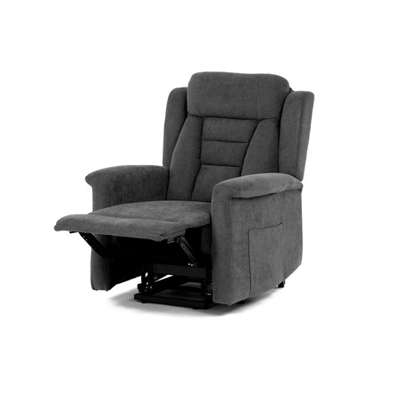 Relaxační křeslo Autronic Relaxační křeslo s elektrickým ovládáním, pomoc při vstávání, potah šedá látka, 2 motory (TV-7072 GREY2) (4)