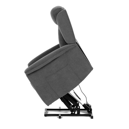 Relaxační křeslo Autronic Relaxační křeslo s elektrickým ovládáním, pomoc při vstávání, potah šedá látka, 2 motory (TV-7072 GREY2) (8)