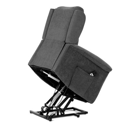 Relaxační křeslo Autronic Relaxační křeslo s elektrickým ovládáním, pomoc při vstávání, potah šedá látka, 2 motory (TV-7072 GREY2) (10)