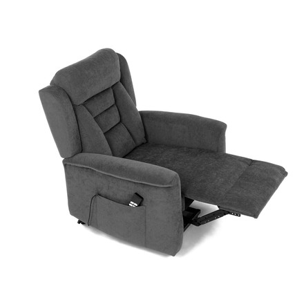 Relaxační křeslo Autronic Relaxační křeslo s elektrickým ovládáním, pomoc při vstávání, potah šedá látka, 2 motory (TV-7072 GREY2) (13)
