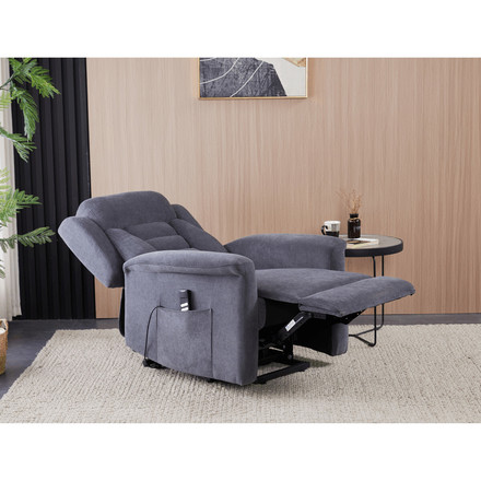 Relaxační křeslo Autronic Relaxační křeslo s elektrickým ovládáním, pomoc při vstávání, potah šedá látka, 2 motory (TV-7072 GREY2) (20)